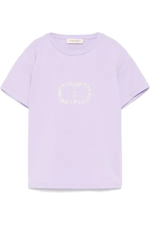 Twin-Set Oval T-Shirt mit Strass