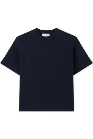 ST. JOHN T-Shirt mit geripptem Besatz