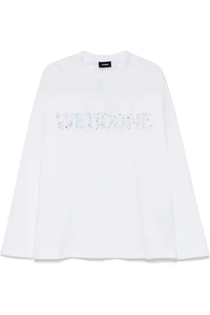 We11 Done T-Shirt mit Glitter-Logo