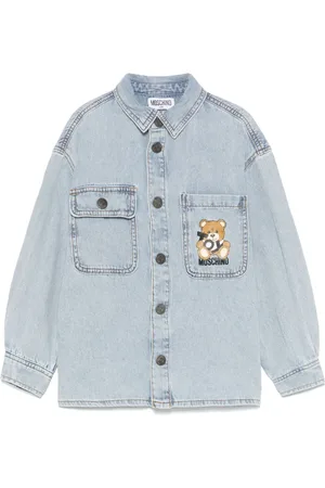 Moschino Jeanshemd mit Teddy-Print