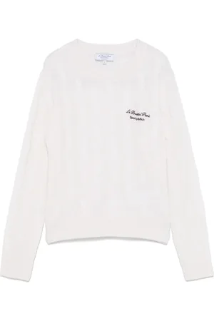 Sporty & Rich X Le Bristol Paris Faubourg Pullover mit Zopfmuster