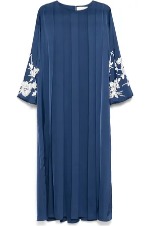 SHATHA ESSA Kleid mit Blumenstickerei