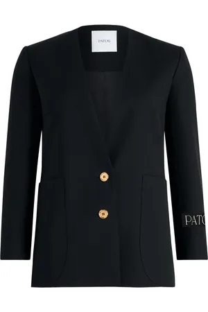 Patou Twill-Jacke ohne Kragen
