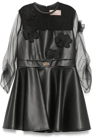 Elisabetta Franchi Kleid mit Blumenapplikation