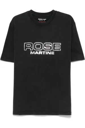 MARTINE ROSE T-Shirt mit Metallic-Logo