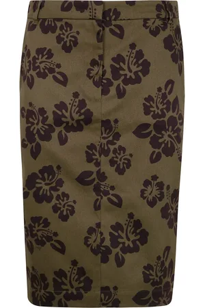 Aspesi Midirock mit Hibiskus-Print