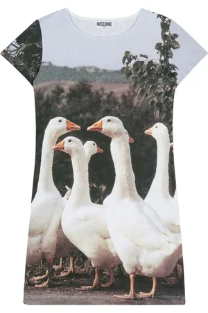 Moschino Kleid mit Gänsemotiv