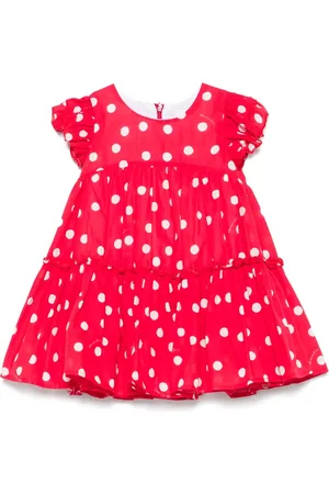 MONNALISA Musselin-Kleid mit Polka Dots