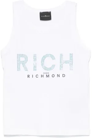 John Richmond Tanktop mit Strass-Logo