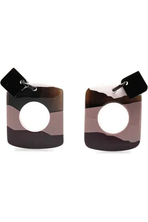 Hermès 20th Century Buffalo Horn Dalva Hängeohrringe