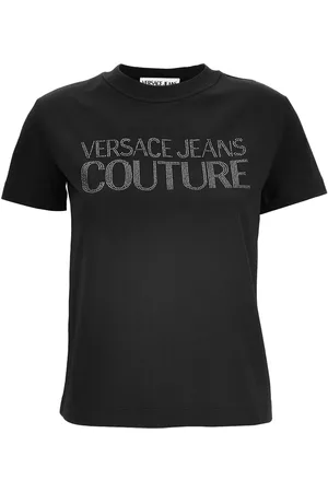 VERSACE T-Shirt mit Strass-Logo