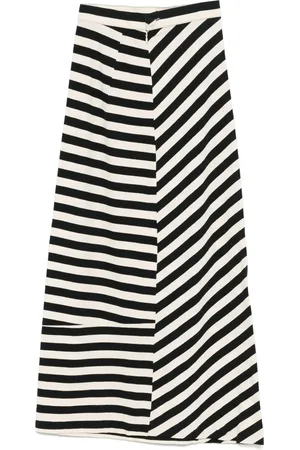 YOHJI YAMAMOTO Gestreifter Maxirock
