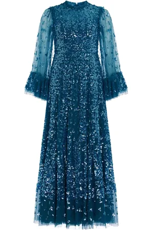 Needle & Thread Abendkleid mit Glockenärmeln