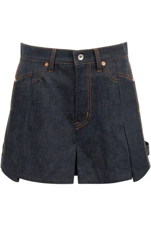 SACAI Jeans-Shorts mit Falten