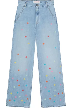 MIRA MIKATI Jeans mit Blumenstickerei