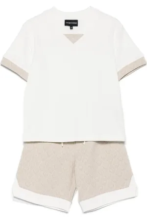 Emporio Armani Short-Set aus Logo-Jacquard