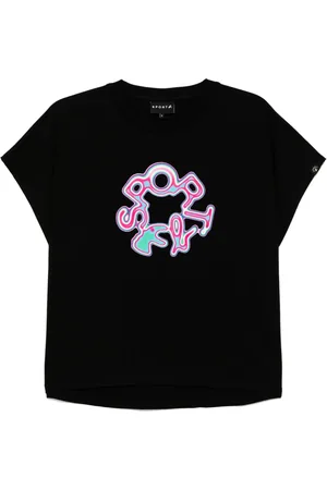 AGNÈS B. Ausgeblichenes T-Shirt mit Logo