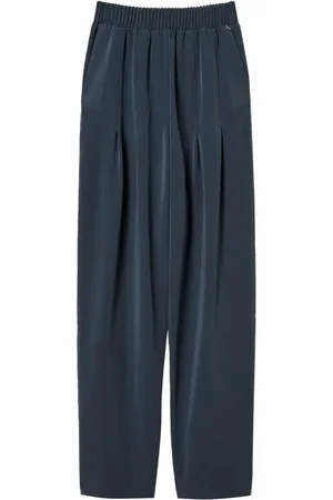 Twin-Set Wide-Leg-Hose mit Faltendetail