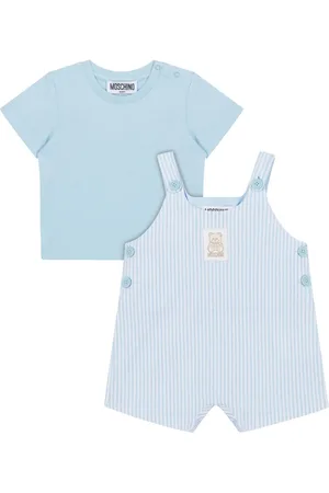 Moschino Gestreiftes Latzhosen-Set