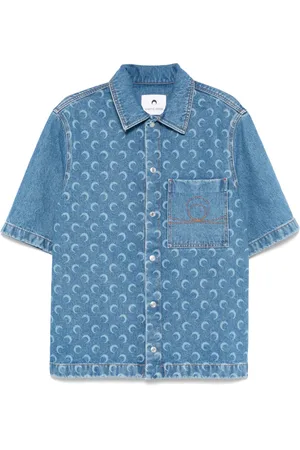Marine Serre Moon Laser Jeanshemd