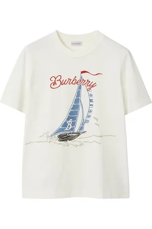 Burberry T-Shirt mit Segelboot-Print