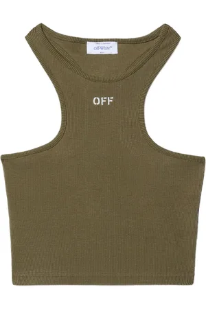 OFF-WHITE Geripptes Trägershirt mit Logo