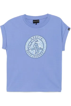 AGNÈS B. T-Shirt mit rundem Logo