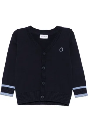 Trussardi Cardigan mit Logo-Stickerei
