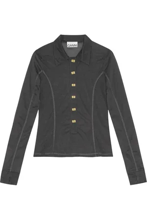 Ganni Semi-transparentes Oberteil