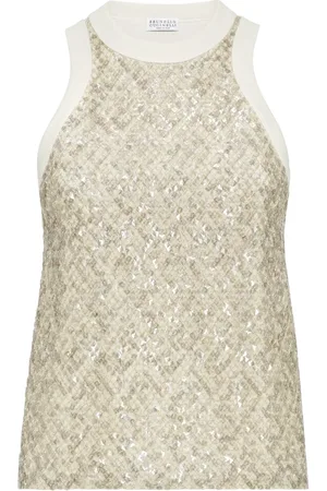 Brunello Cucinelli Tanktop mit Pailletten