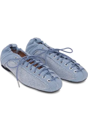 Ganni Jeans-Ballerinas mit Schnürung