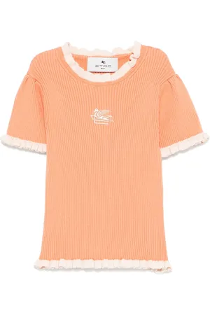 Etro T-Shirt aus geripptem Strick