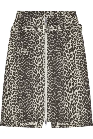 Ganni Rock mit Leoparden-Print