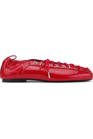 Ganni Ballerinas mit Schnürung