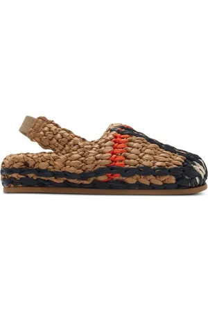Burberry Sandalen mit gewebtem Bast