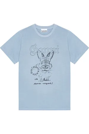 Ganni T-Shirt mit Hasen-Print
