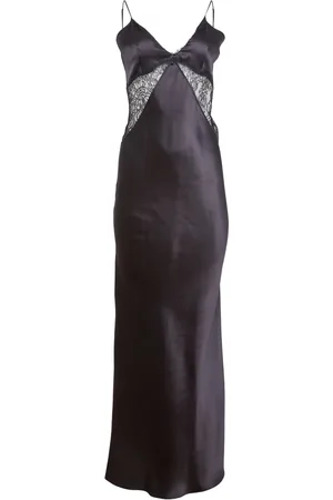 FLEUR DU MAL Maxikleid aus Seide mit Spitze