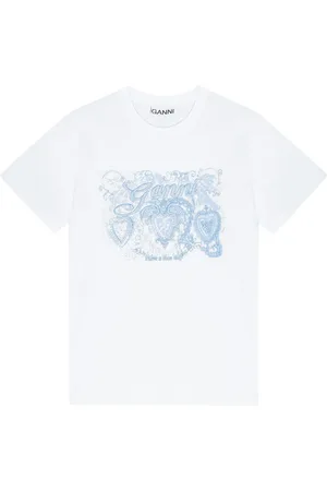 Ganni T-Shirt mit Stickerei