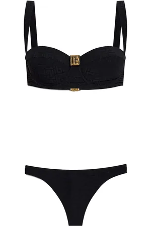 Balmain Bikini mit Logo-Schild