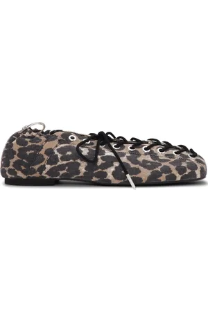 Ganni Ballerinas mit Leoparden-Print