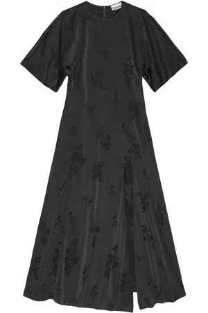 Ganni Jacquard-Kleid mit Blumenmuster