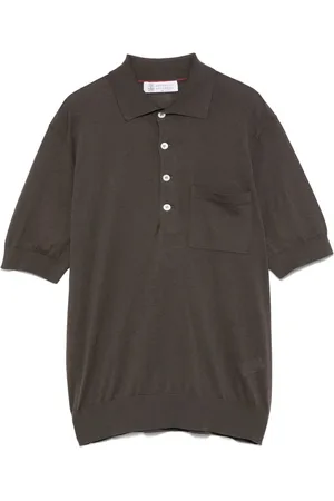 Brunello Cucinelli Geripptes Poloshirt