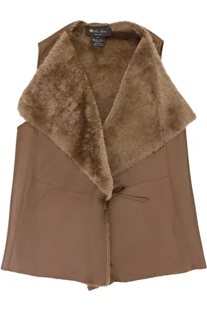 Loro Piana Weste aus Shearling mit Schleifenverschluss