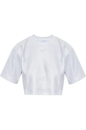 OFF-WHITE Cropped-T-Shirt mit Logo-Stickerei