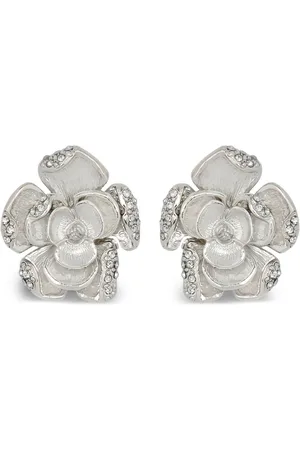 Oscar de la Renta Kleine Pavé Rose Ohrringe
