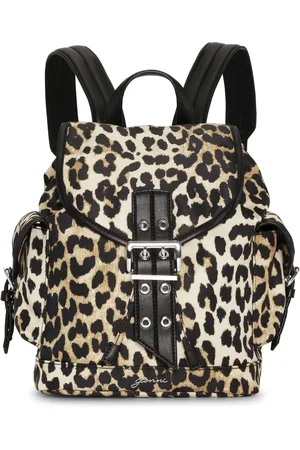 Ganni Rucksack mit Leoparden-Print
