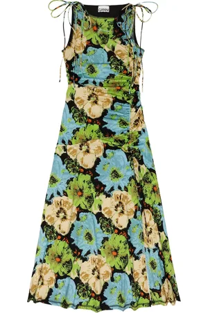 Ganni Kleid mit Blumen-Print