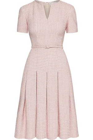 Oscar de la Renta Kariertes Tweed-Minikleid