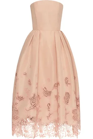 Oscar de la Renta Midikleid mit Spitze