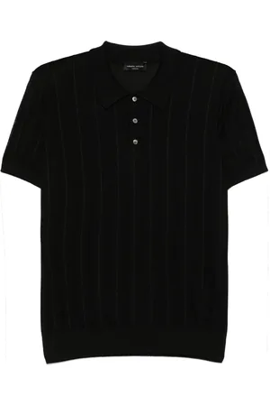Roberto Collina Poloshirt mit Lochstrickmuster